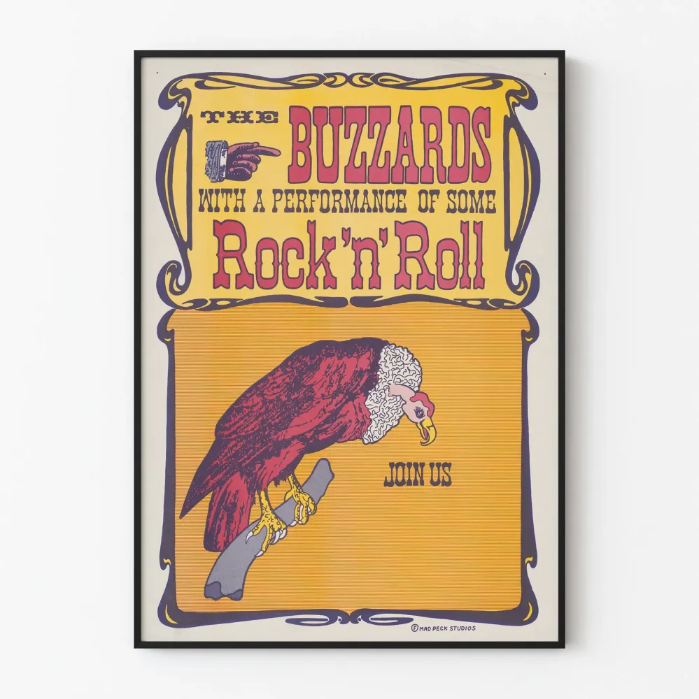 Vintagejuliste Buzzards Rock'n'Roll