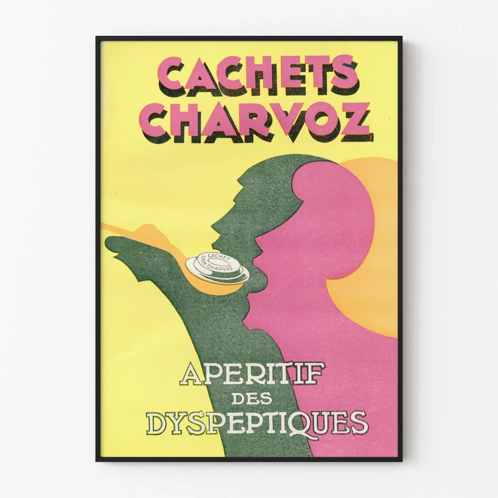 Vintagejuliste Cachets Charvoz - Dyspeptikoiden aperitiivi