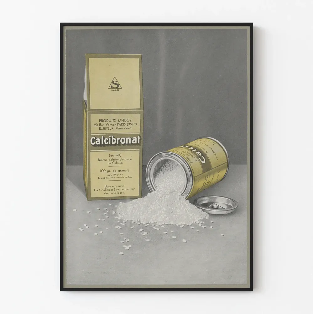 Vintagejuliste Calcibronat - Retroapteekkien seinäkoriste