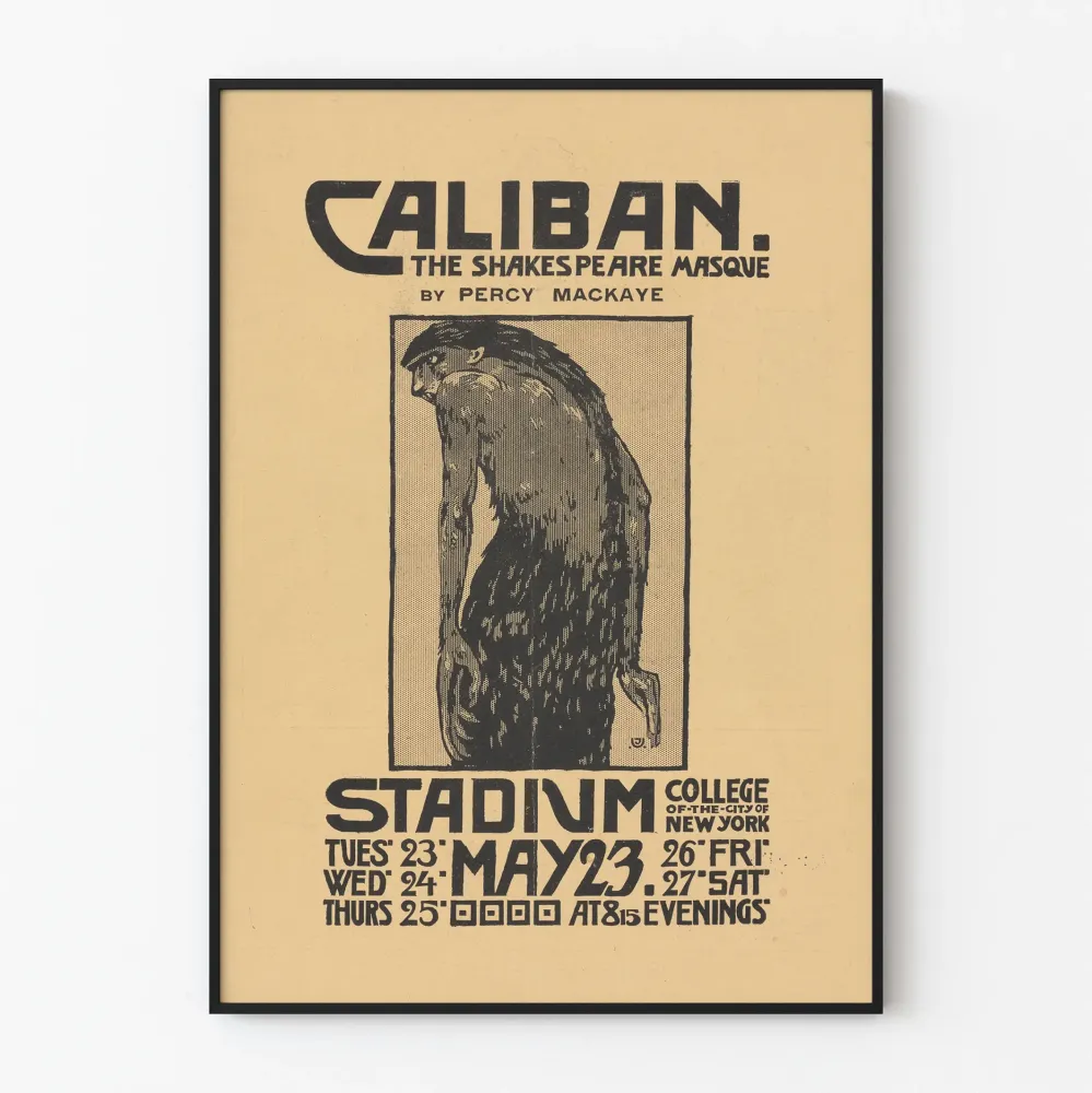 Vintagejuliste Caliban Shakespeare Masque Percy MacKaye