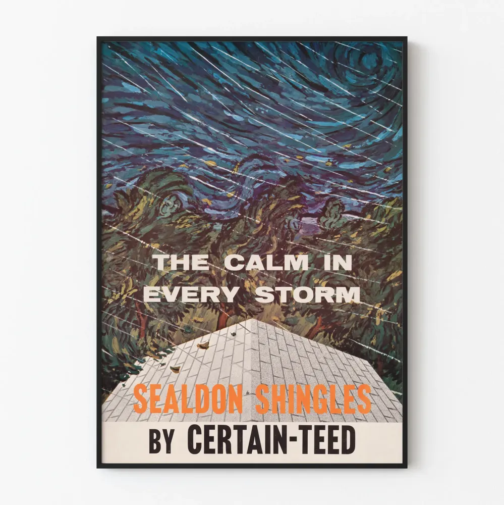 Vintagejuliste Calm Every Storm - Juliste seinäkoriste Sealdon Shingles