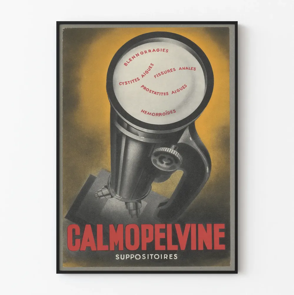 Vintagejuliste Calmopelvine - Retro lääketieteellinen seinäkoristelu