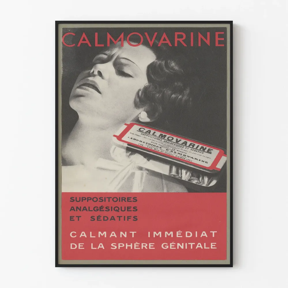 Vintagejuliste CalmovaRine - Analgeettiset ja sedatiiviset peräpuikot