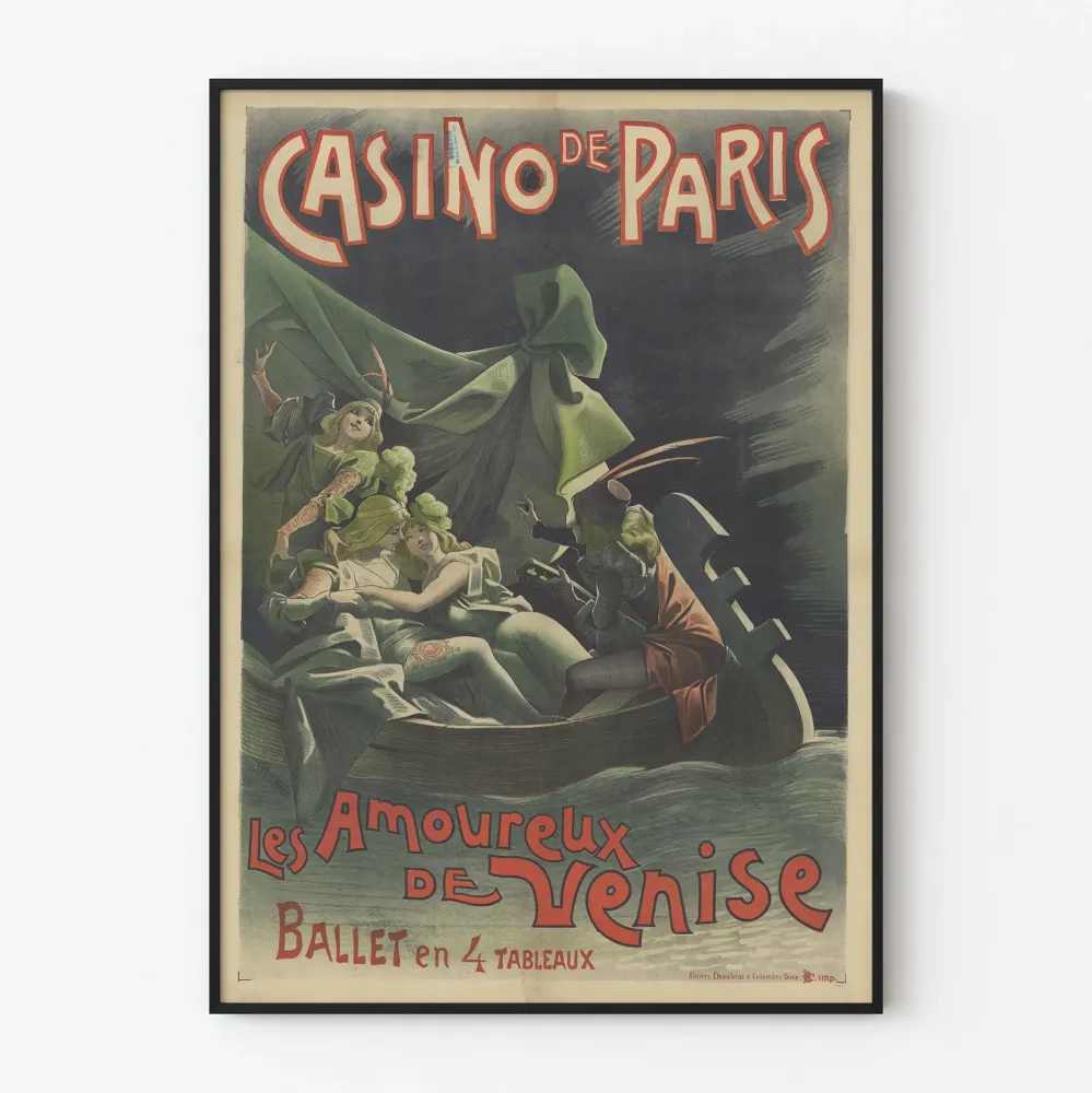 Vintagejuliste Casino de Paris Venetsian rakastavaiset - Baletti 4 kohtauksessa
