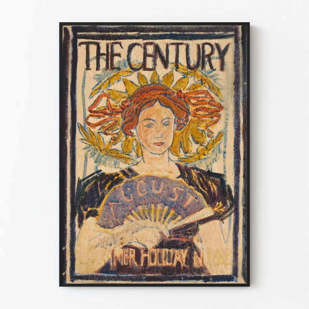 Vintagejuliste Century August - Retroseinustarakenne