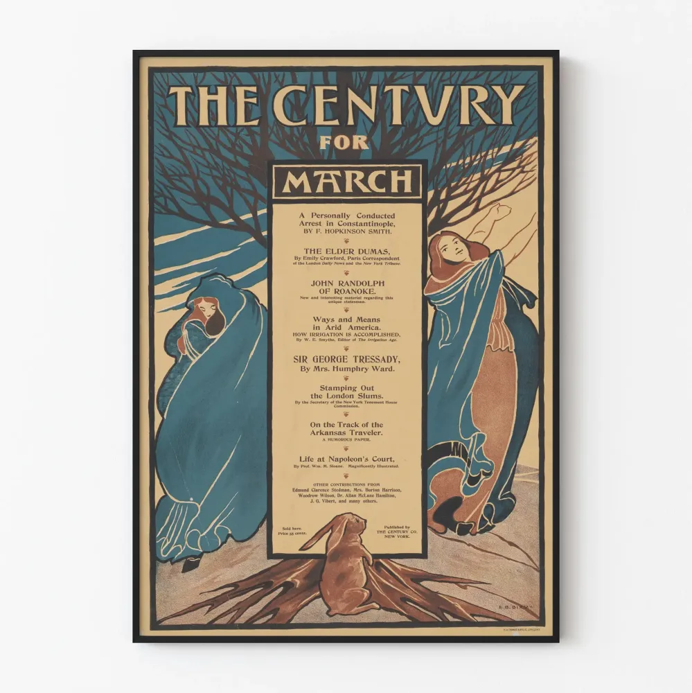 Vintagejuliste Century maaliskuulle – Retroseinustaminen