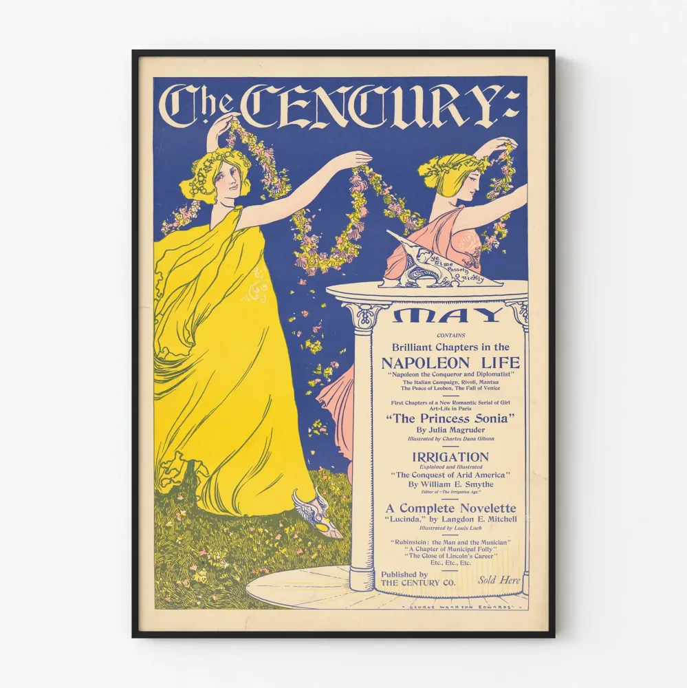 Vintagejuliste Century Mai - Taiteellinen seinäkoristelu