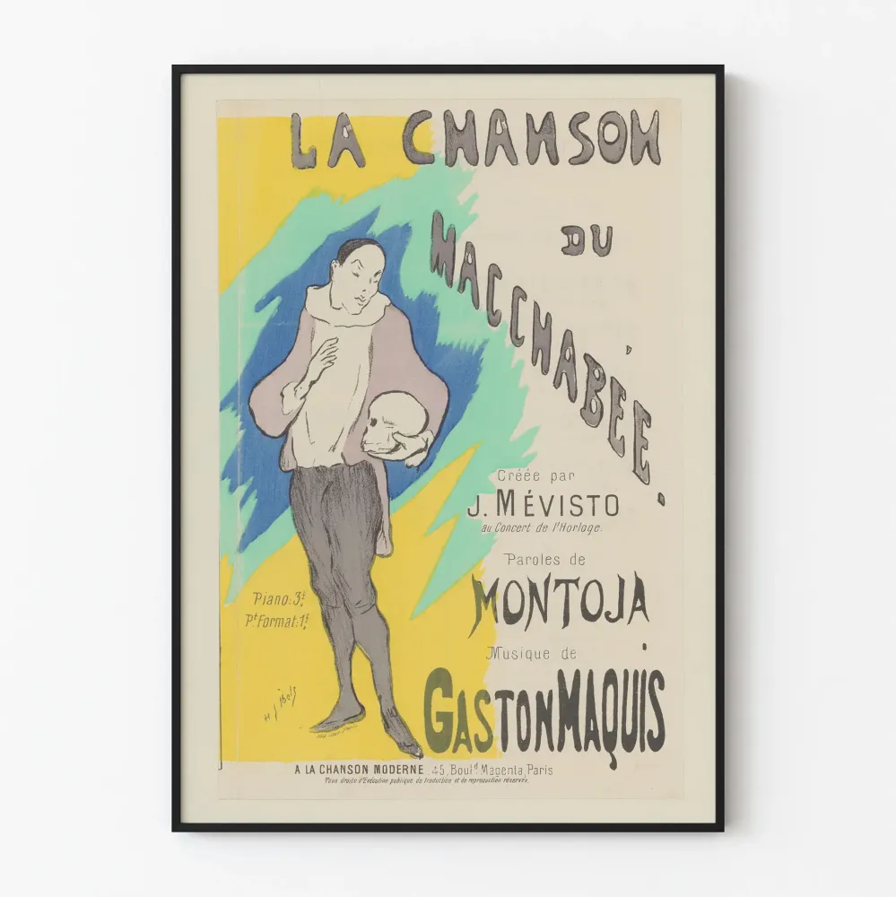 Vintagejuliste La Chanson du Macchabée - Taiteellinen seinäkoristelu