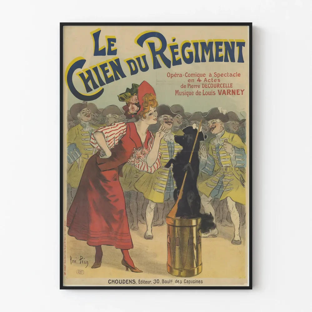 Vintagejuliste Le Chien du Régiment - Seinän koristelu teatteri ja musiikki