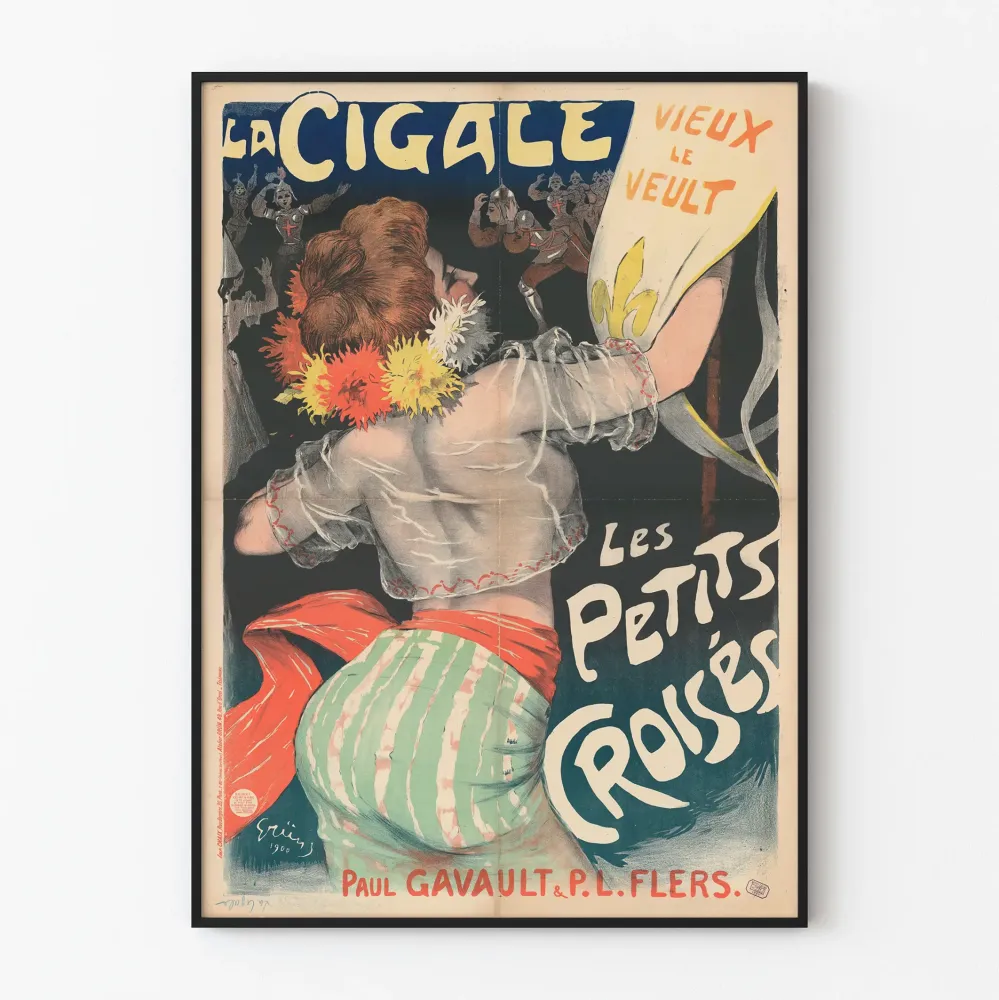 Vintagejuliste La Cigale Les Petits Croisés