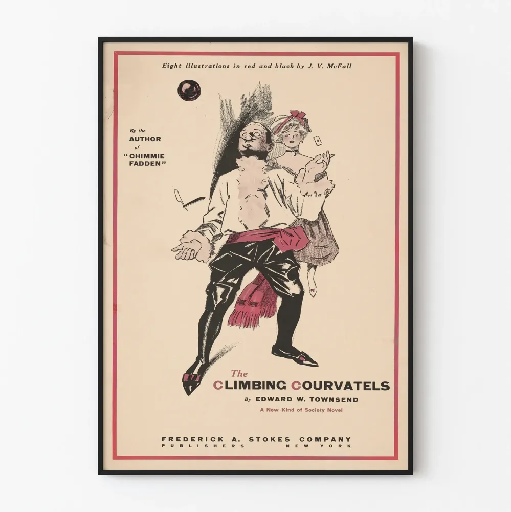 Vintagejuliste Climbing Courvatels - Kuvitus J.V. McFall