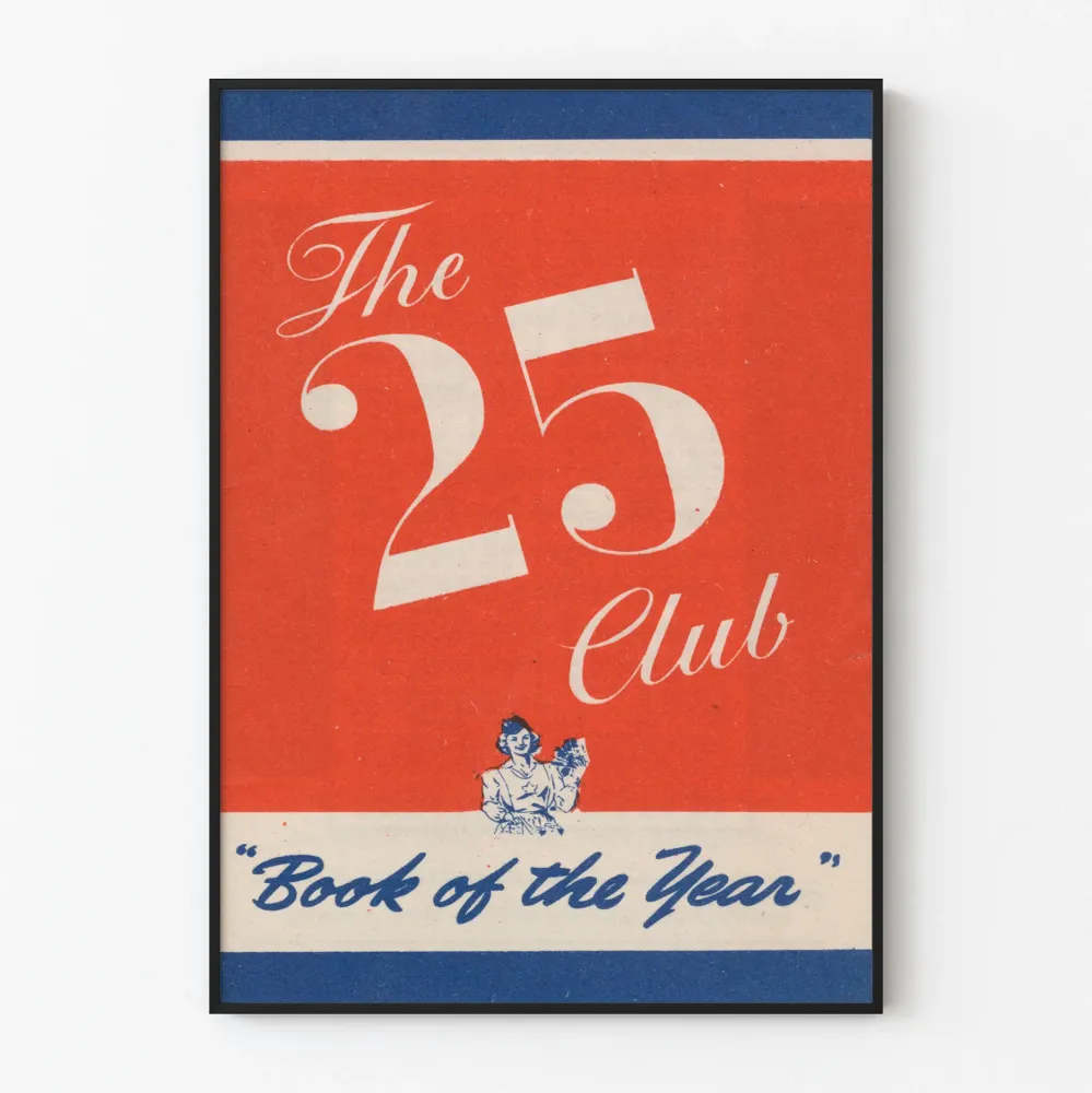 Vintagejuliste 25 Club Vuoden kirja