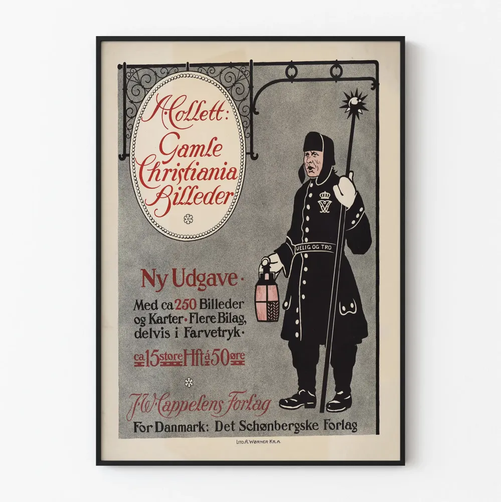 Vintagejuliste . Collett Gamle Christiania Billeder - Historiallinen seinäkoriste
