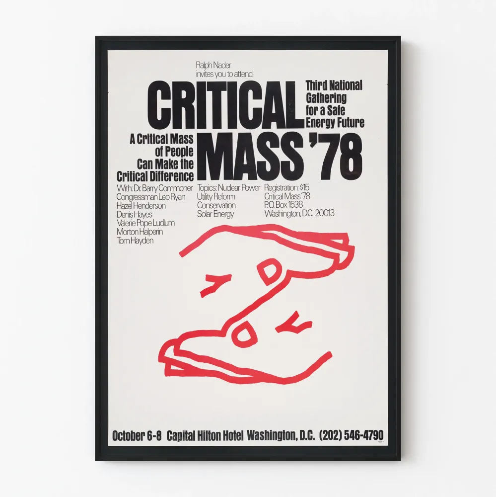 Vintagejuliste Critical Mass '78 - turvallisen energian tapahtuma
