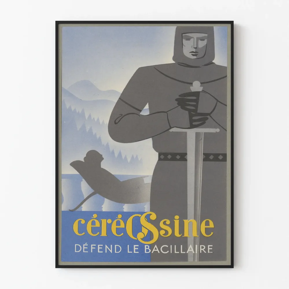 Vintagejuliste Céréossine - Keskiaikainen ritarin kuvaelma