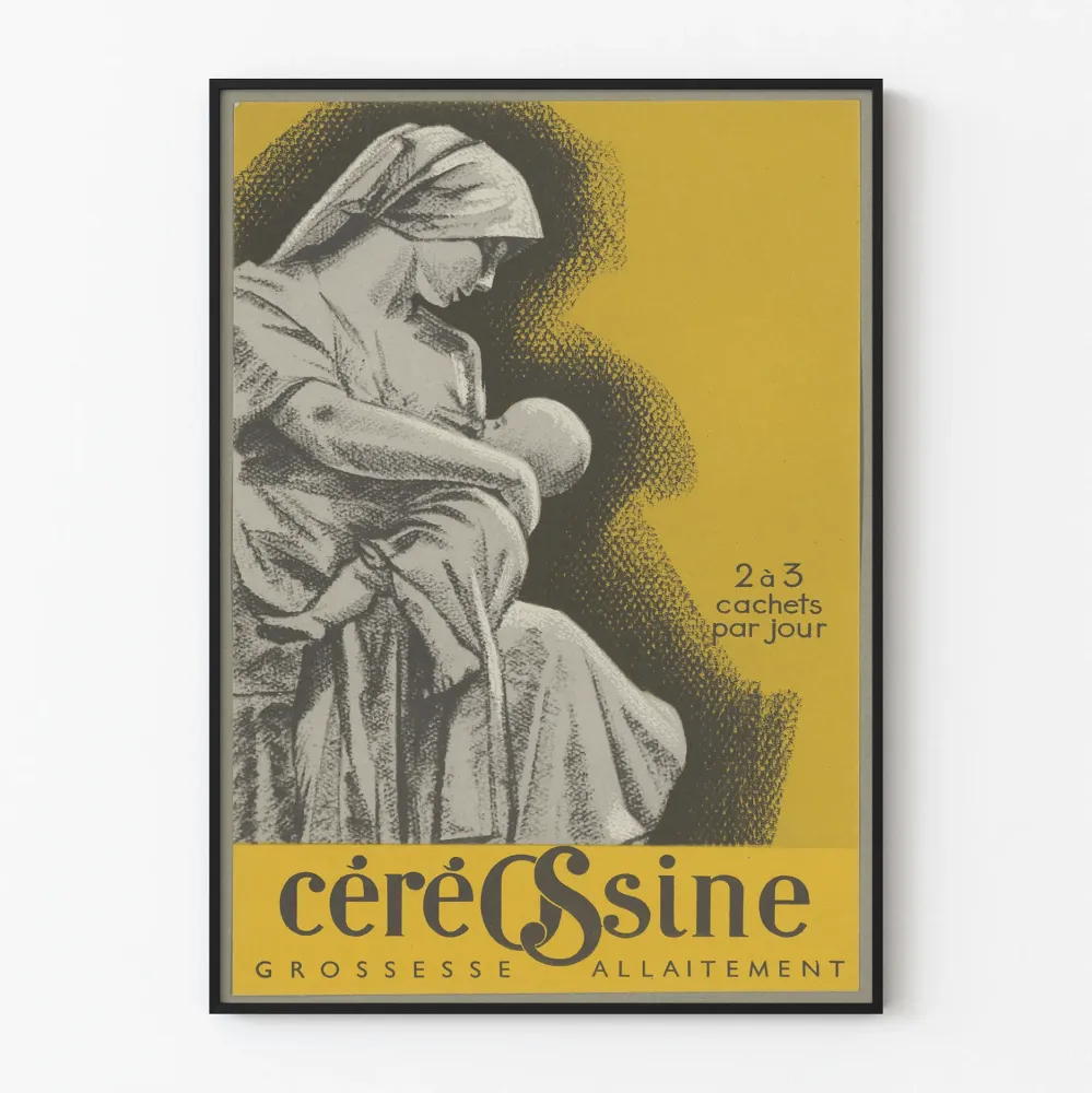 Vintagejuliste Céréossine raskaus imetys