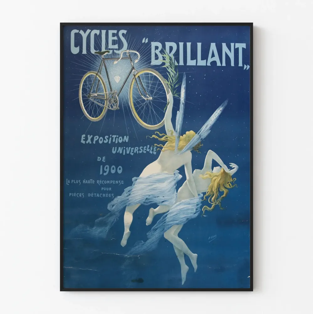Vintagejuliste Cycles Brillant maailmannäyttely 1900