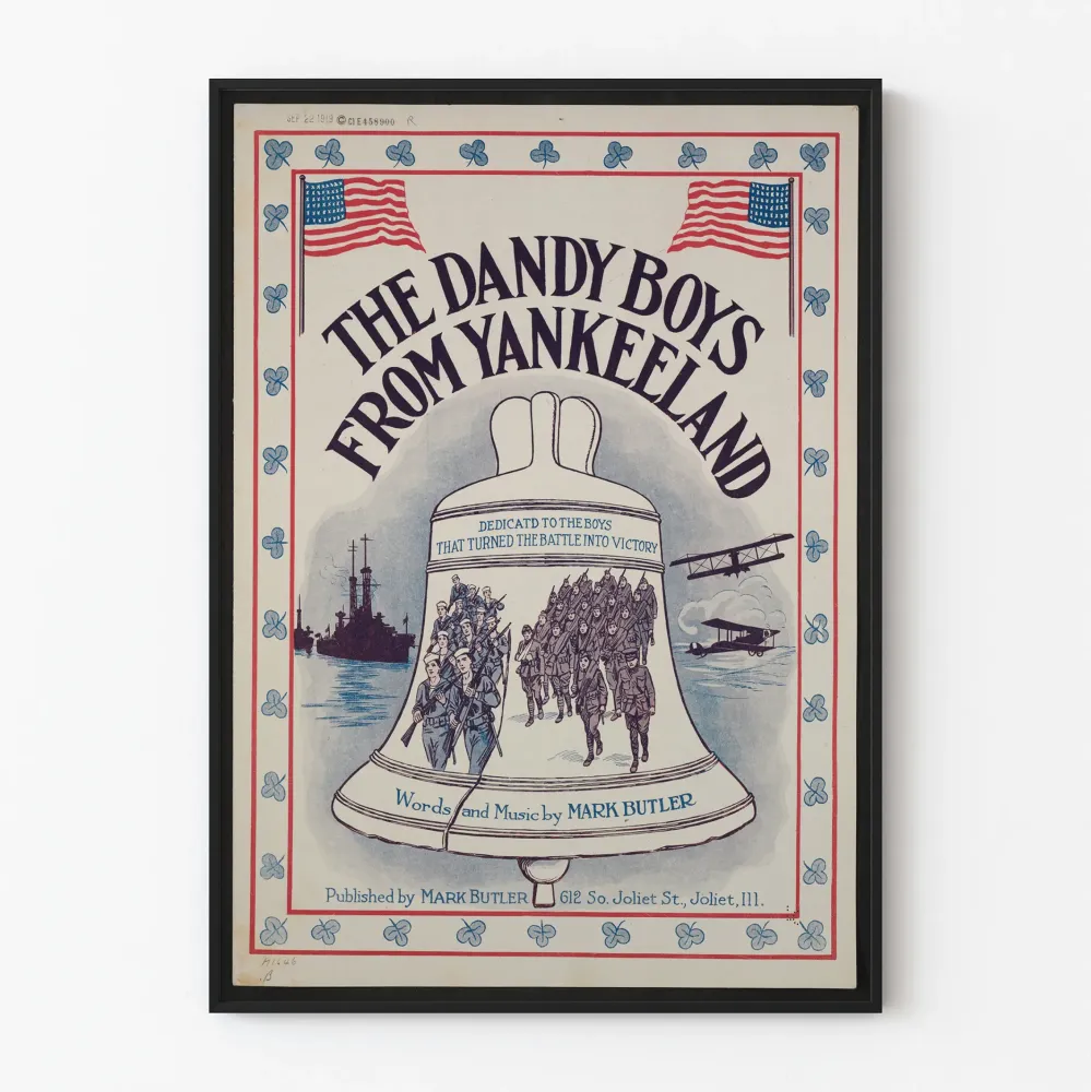 Vintagejuliste Dandy Boys From Yankeeland – isänmaallinen seinäkoristelu