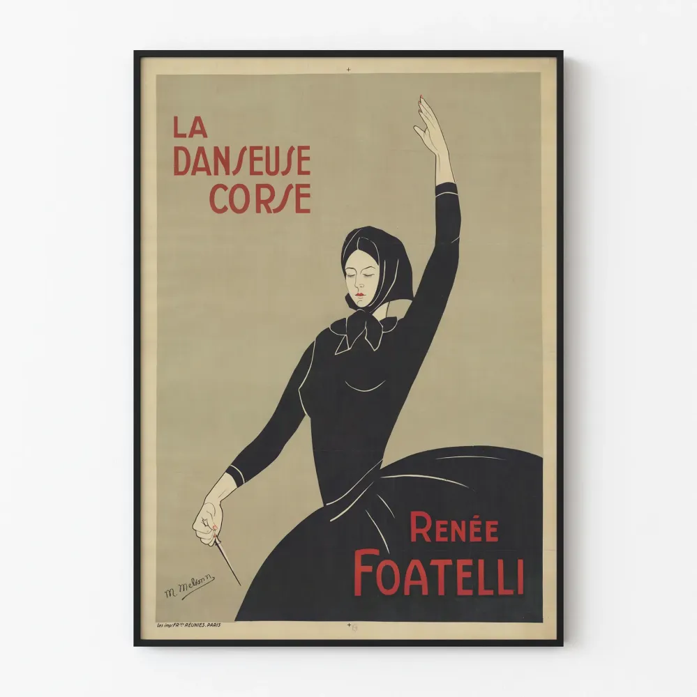 Vintagejuliste La Danseuse Corse Renée Foatellilta