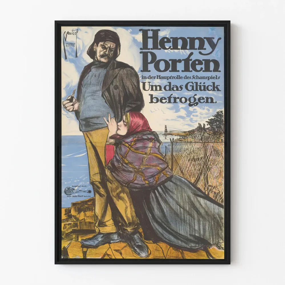 Vintagejuliste Um das Glück befrogen - Elokuvaseinäkoristelu