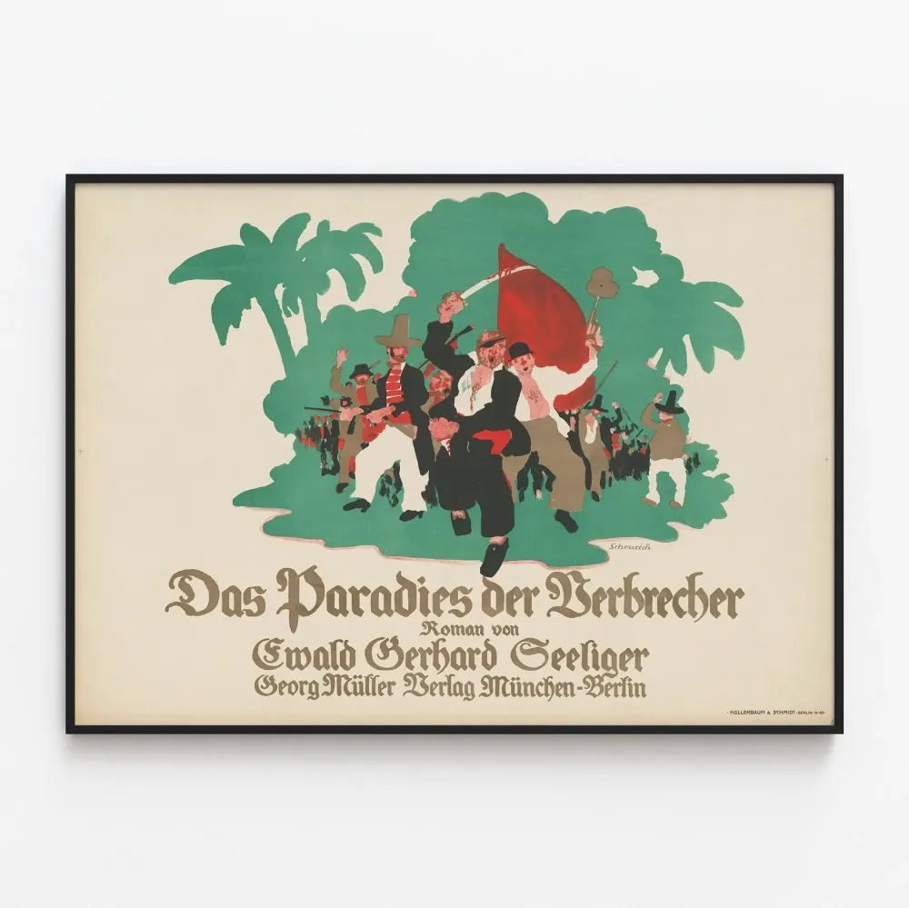 Vintagejuliste Das Paradies der Verbrecher – alkuperäinen seinäkoriste