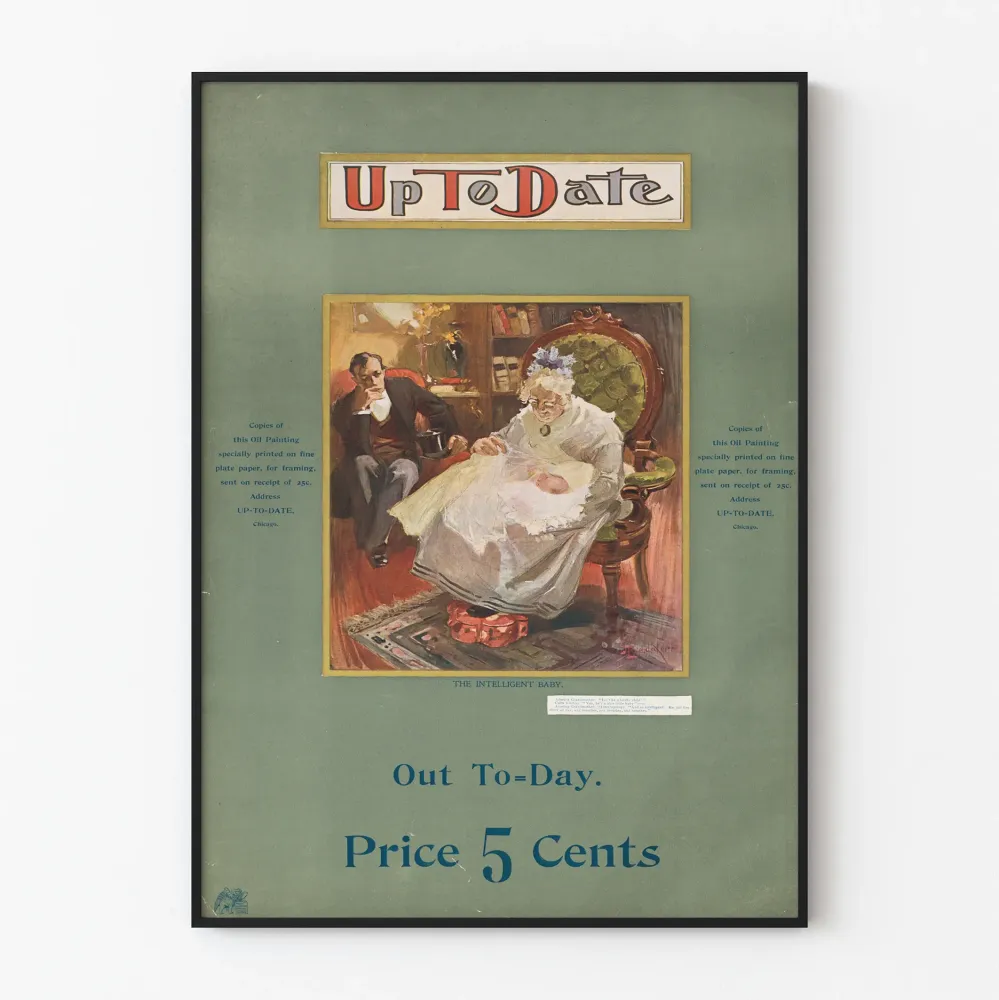 Vintagejuliste Up To Date - Retroseinustarakenne