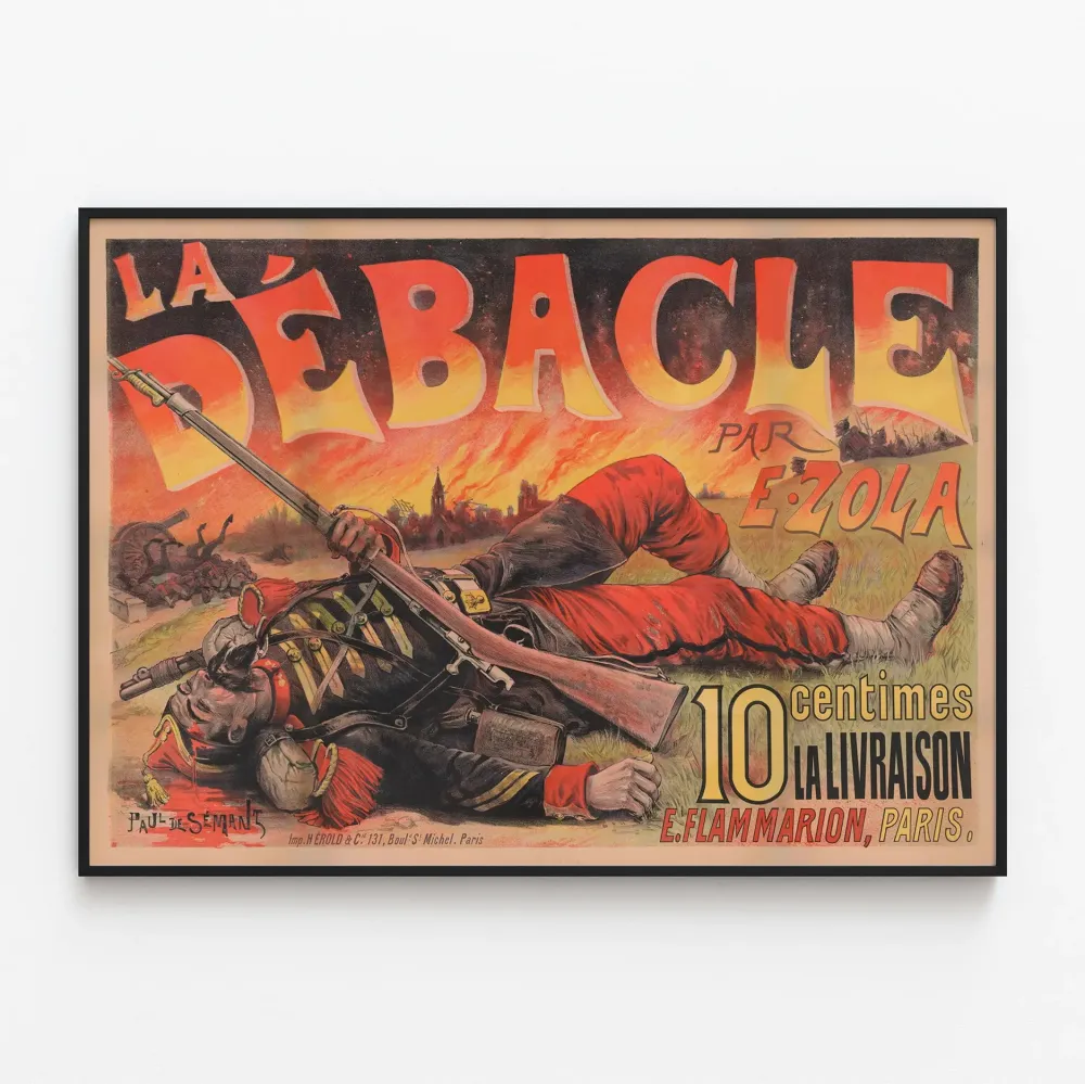 Vintagejuliste La Débâcle d'Émile Zola