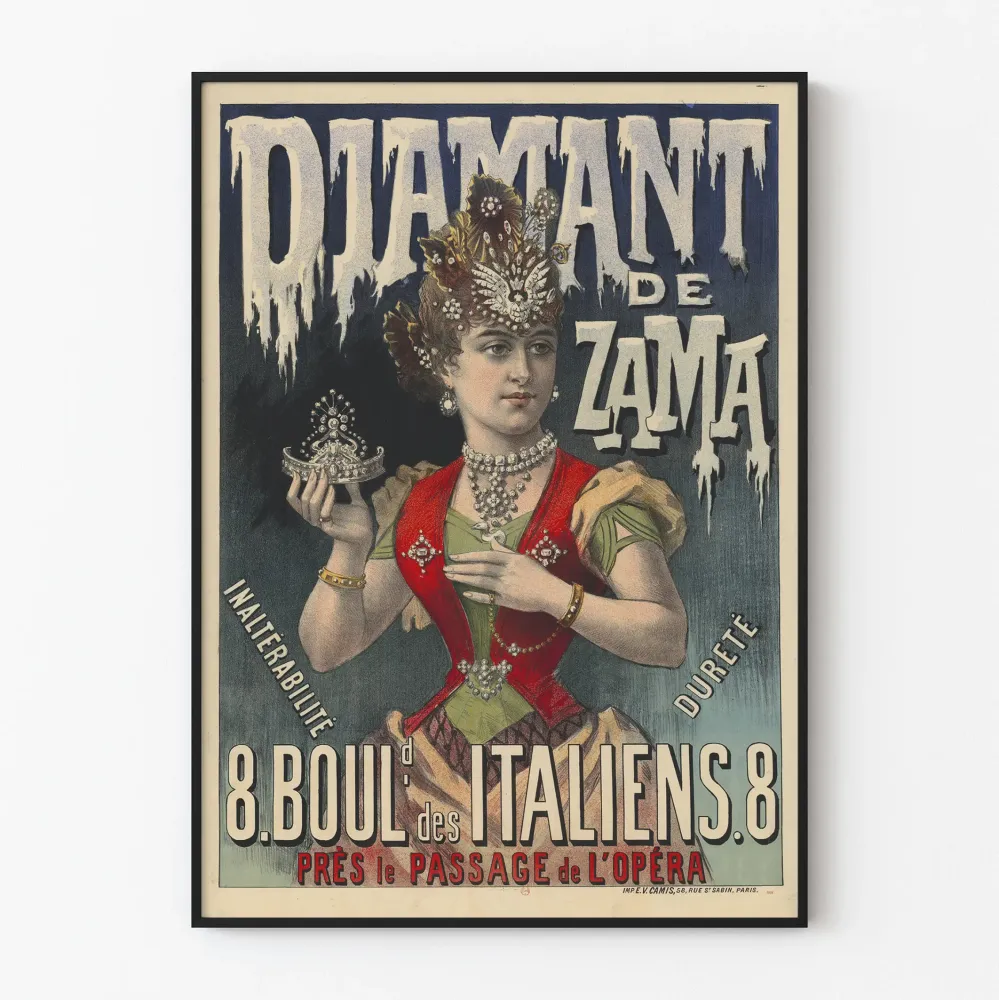 Vintagejuliste Diamant de Zama - Tyylikäs seinäkoristelu