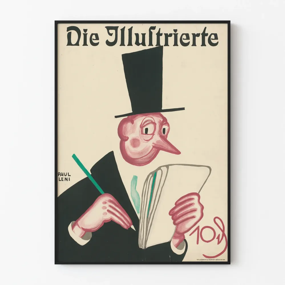 Vintagejuliste Die Illustrierte, teos Paul Leni