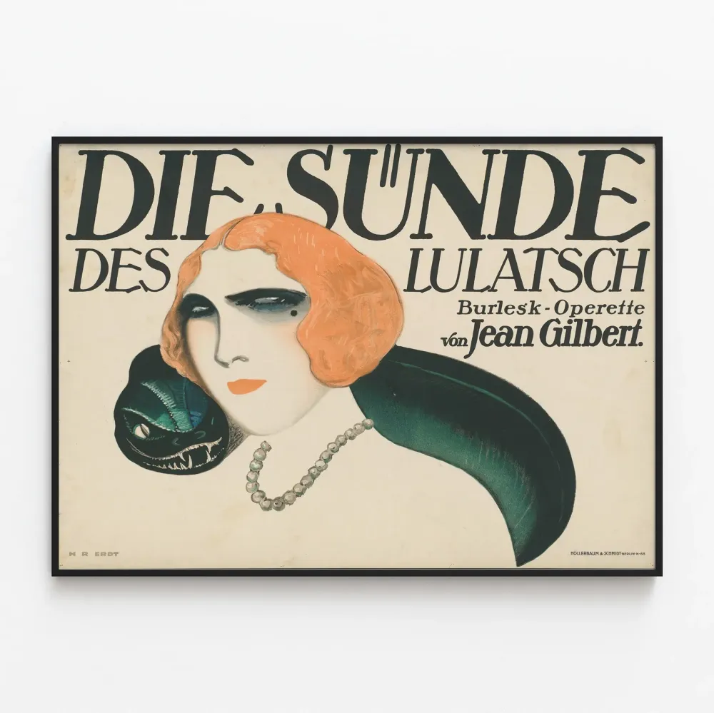 Vintagejuliste Die Sünde des Lulatsch - Jean Gilbertin burleski-operetti