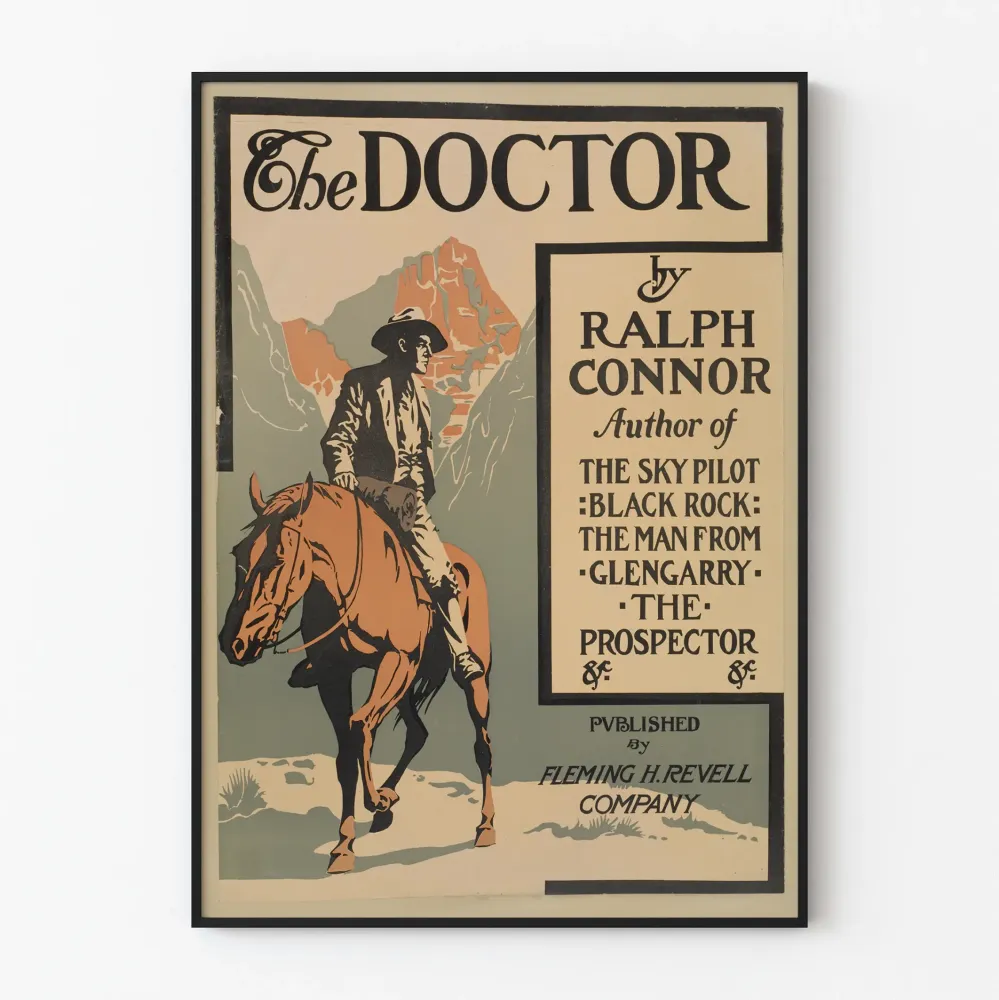 Vintagejuliste Doctor - Lattia- ja ratsastustyylinen seinäkoristelu