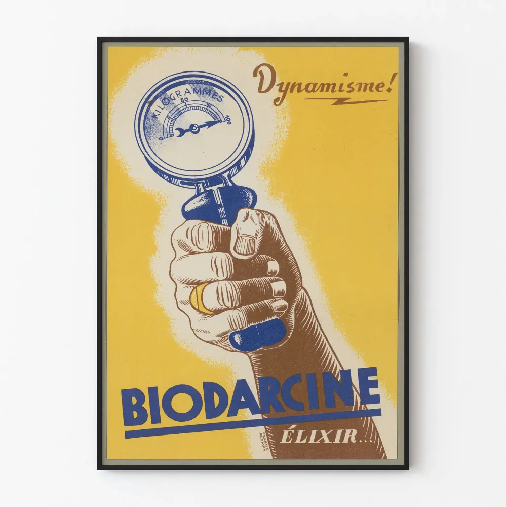 Vintagejuliste Dynaamisuus Biodarcine Eliksiiri - Retroseinäkkeiden sisustus