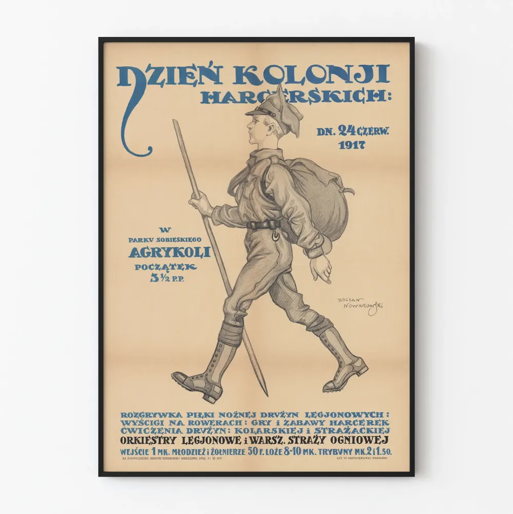 Vintagejuliste Dzień Kolonii Harcerskich 1917 seinäkoristukseen