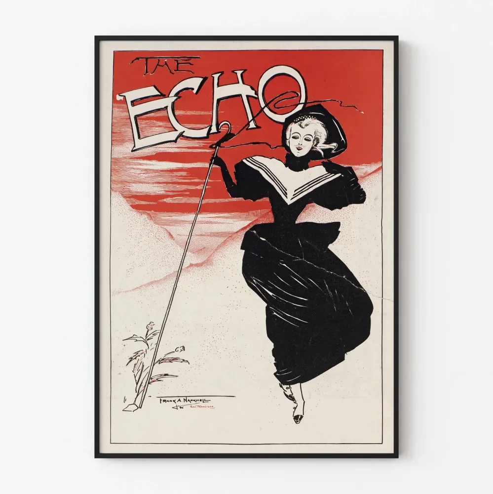 Vintagejuliste Echo Chicago 1895 - Retroseinustarakenne