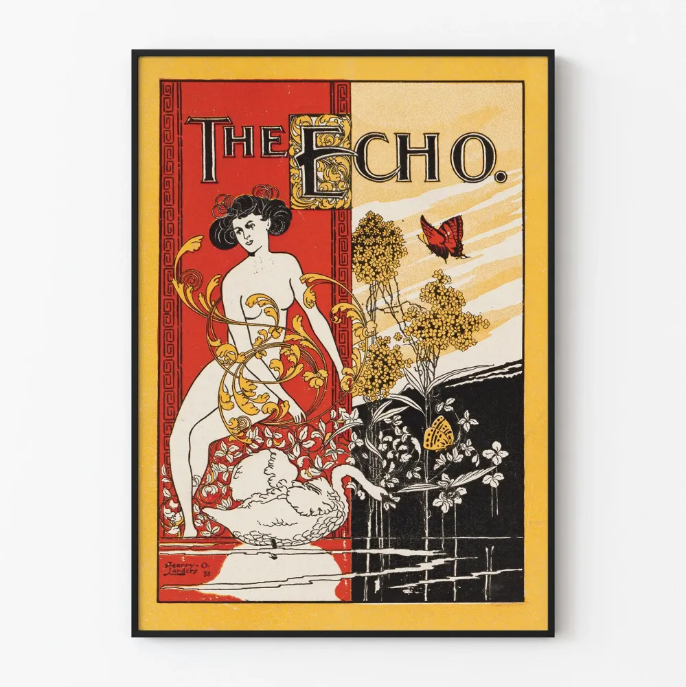 Vintagejuliste Echo Chicago 1895 seinäkoristukseen