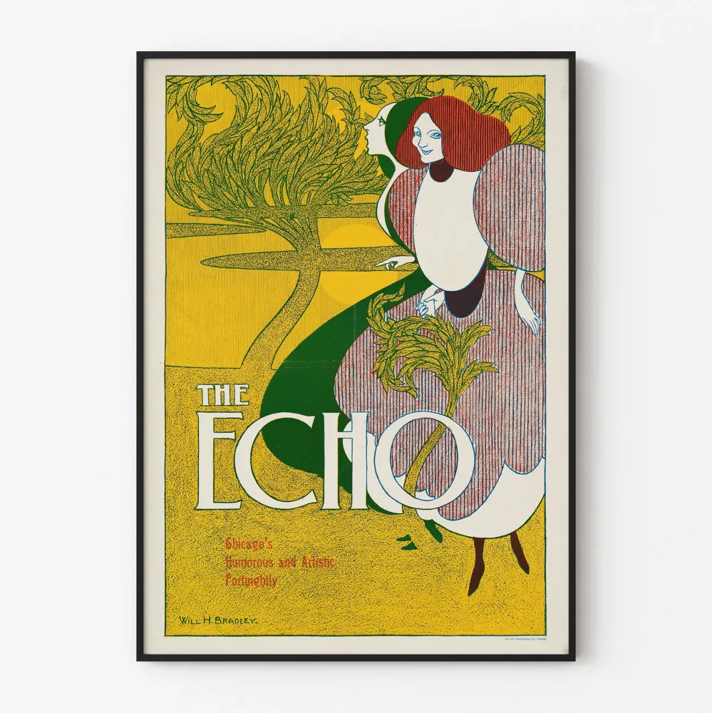 Vintagejuliste Echo - Taiteellinen seinäkoristelu