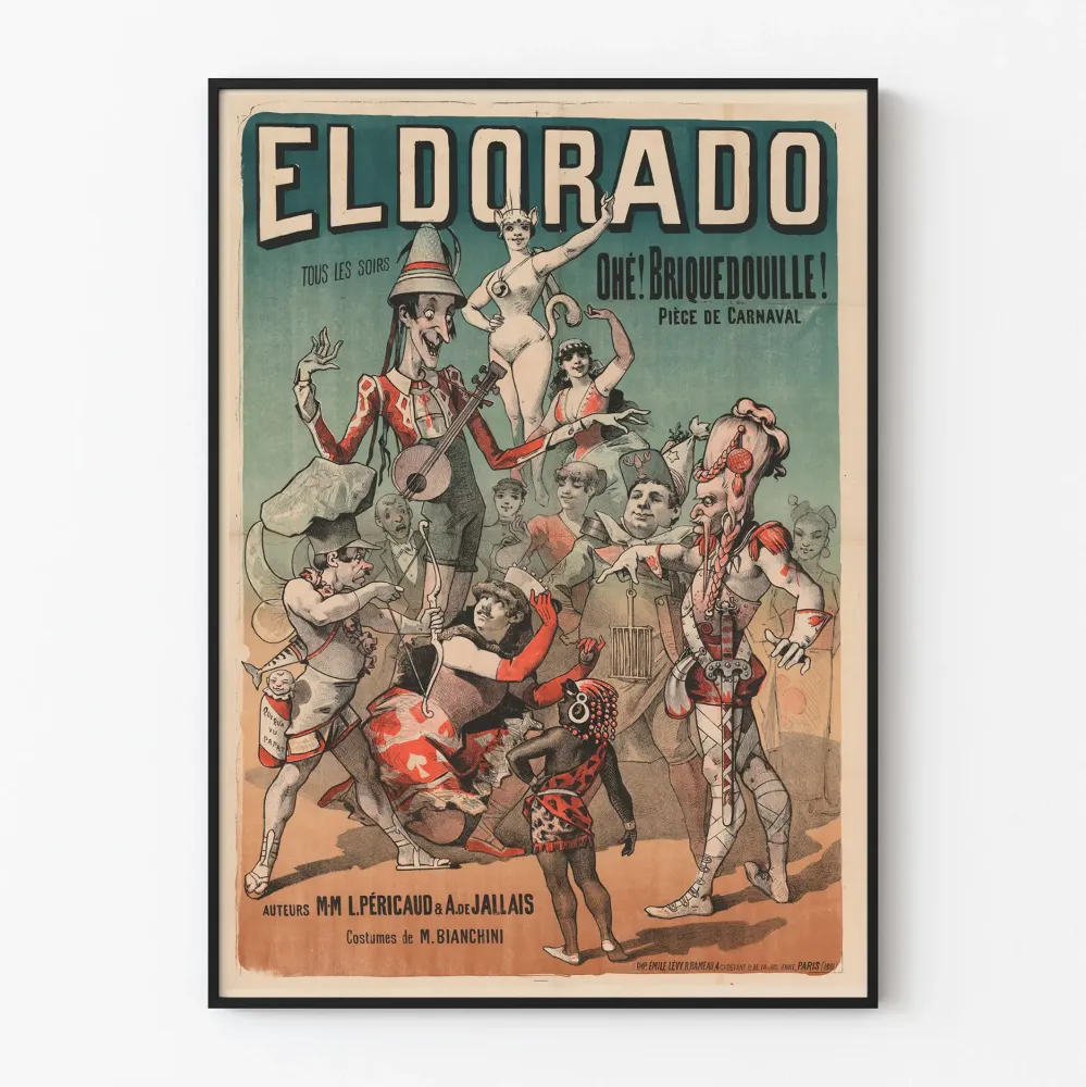 Vintagejuliste Eldorado Karnalippu Ohé Bricédouille