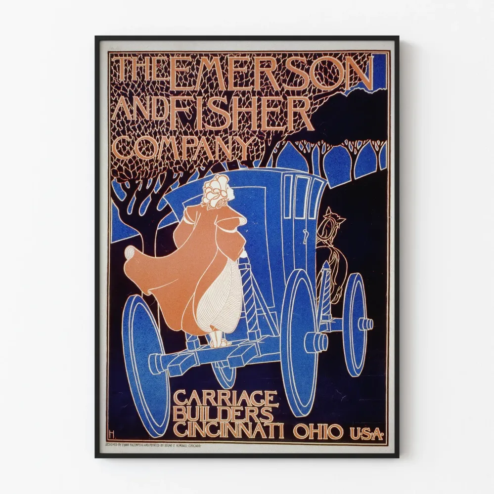 Vintagejuliste Emerson and Fisher Company - Vaunujen rakentajat Cincinnati Ohio