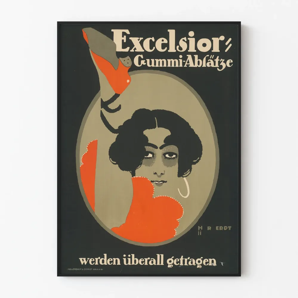 Vintagejuliste Excelsior Gummi-Abflätze seinäkoriste retro
