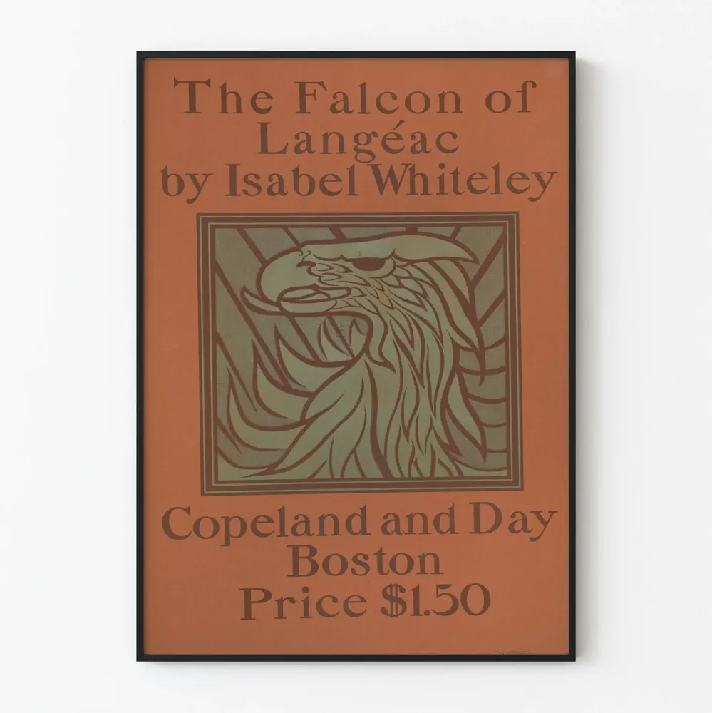 Vintagejuliste Falcon Langéac, teoksen Isabel Whiteleyn käsialaa