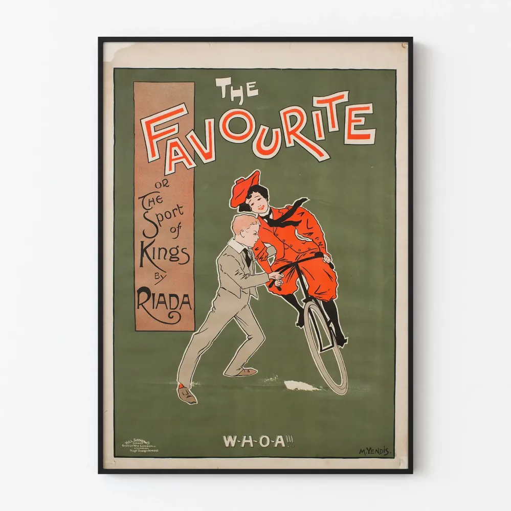 Vintagejuliste Favourite sport royal à vélo