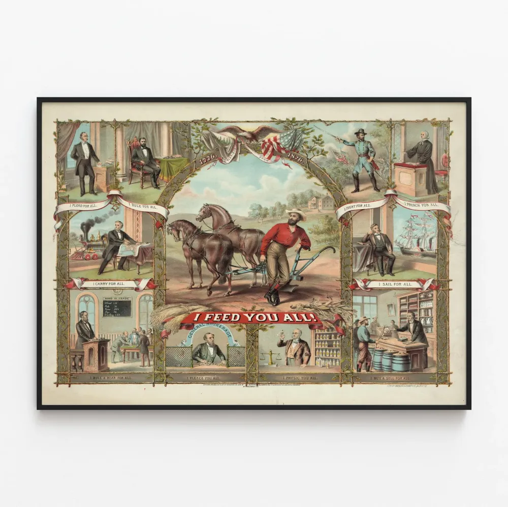 Vintagejuliste I Feed You All: Yhdysvaltain historiallinen kuvaelma