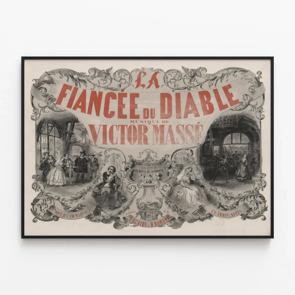 Vintagejuliste La Fiancée du Diable Victor Masséltä