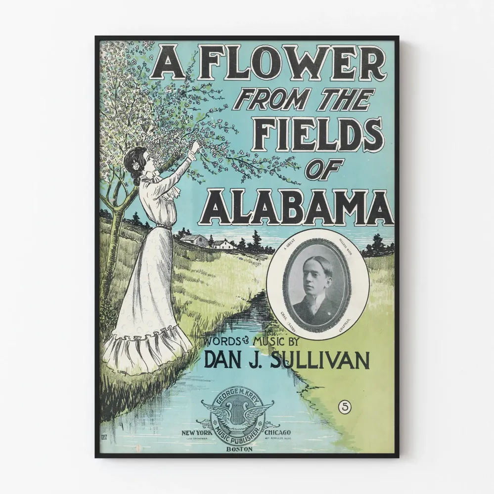 Vintagejuliste Flower From Fields Alabama