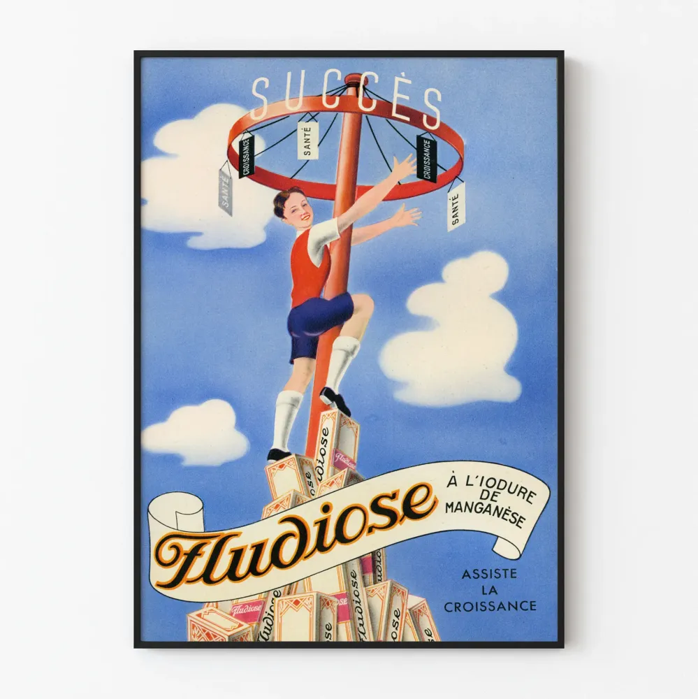 Vintagejuliste Fluodiose - Retroseinänkoriste Terveys ja Kasvu