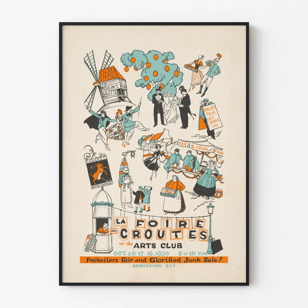 Vintagejuliste La Foire aux Croûtes - Retroseinustarakenne