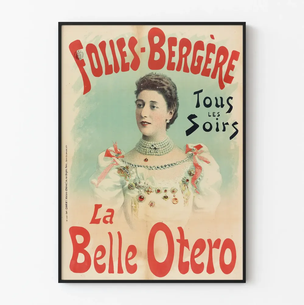 Vintagejuliste Folies Bergère La Belle Otero