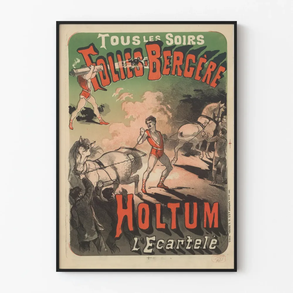 Vintagejuliste Folies Bergère Holtum L'Écartelé seinäkoriste