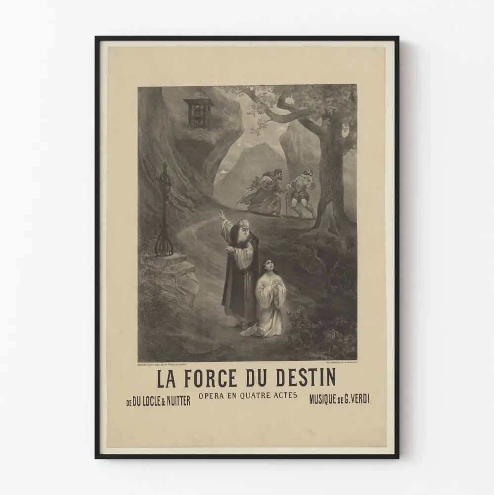 Vintagejuliste La Force du Destin - Verdin ooppera