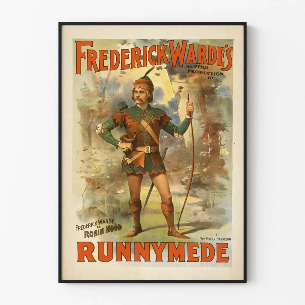 Vintagejuliste Frederick Warde Robin Hood Runnymede